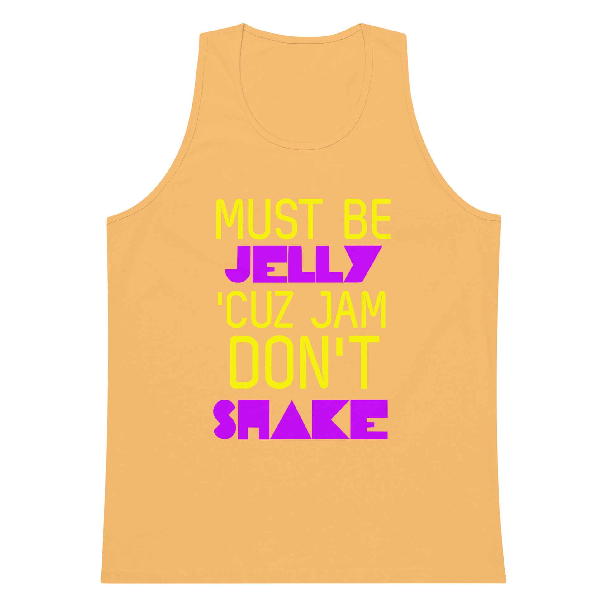 Must Be Jelly Cuz Jam Don't Shake Tank Top - Squash