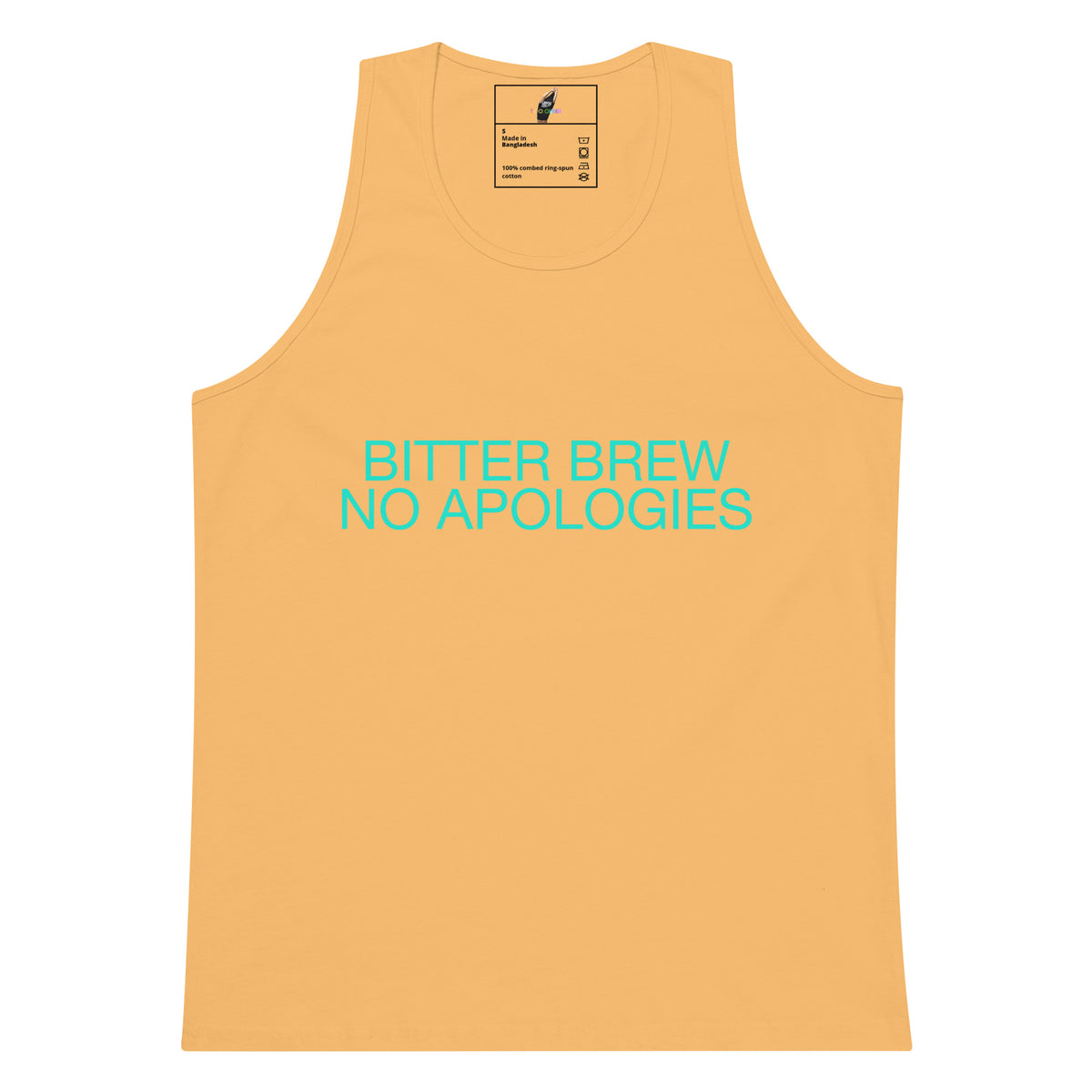 BITTER BREW NO APOLOGIES Unisex tank top - Squash