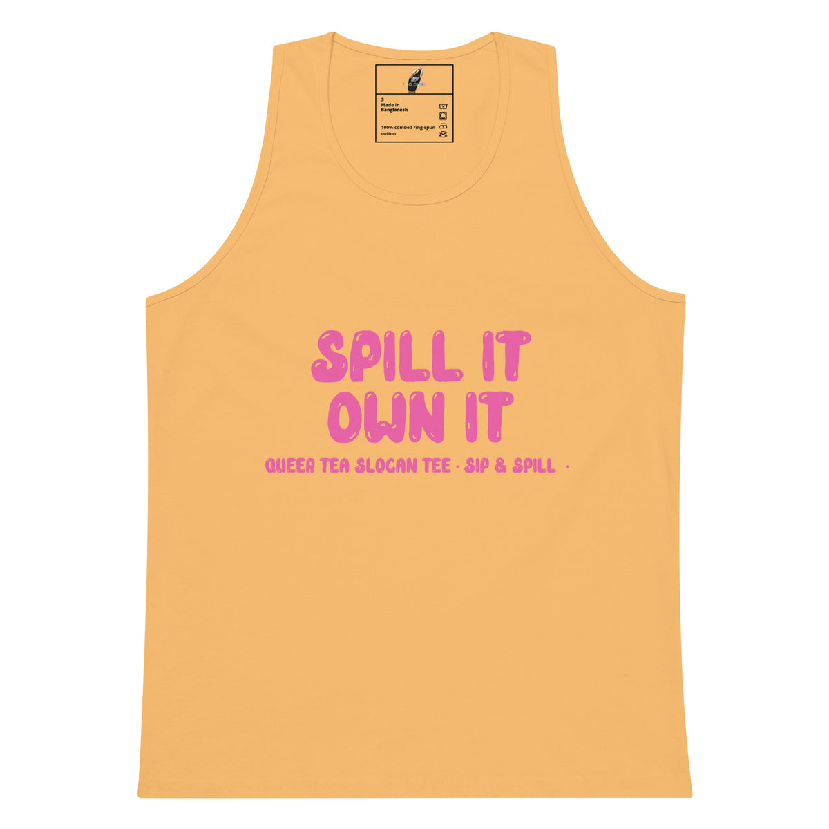 Spill It Own It Unisex tank top - Squash