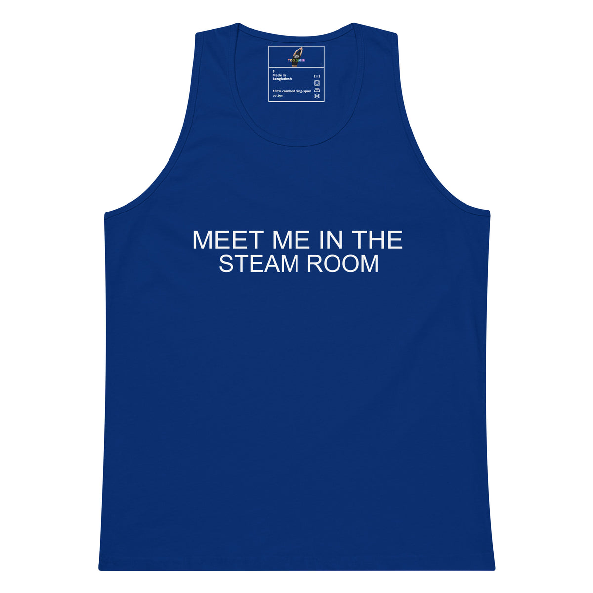 Meet Me In The Steam Room Tank Top - Team Royal