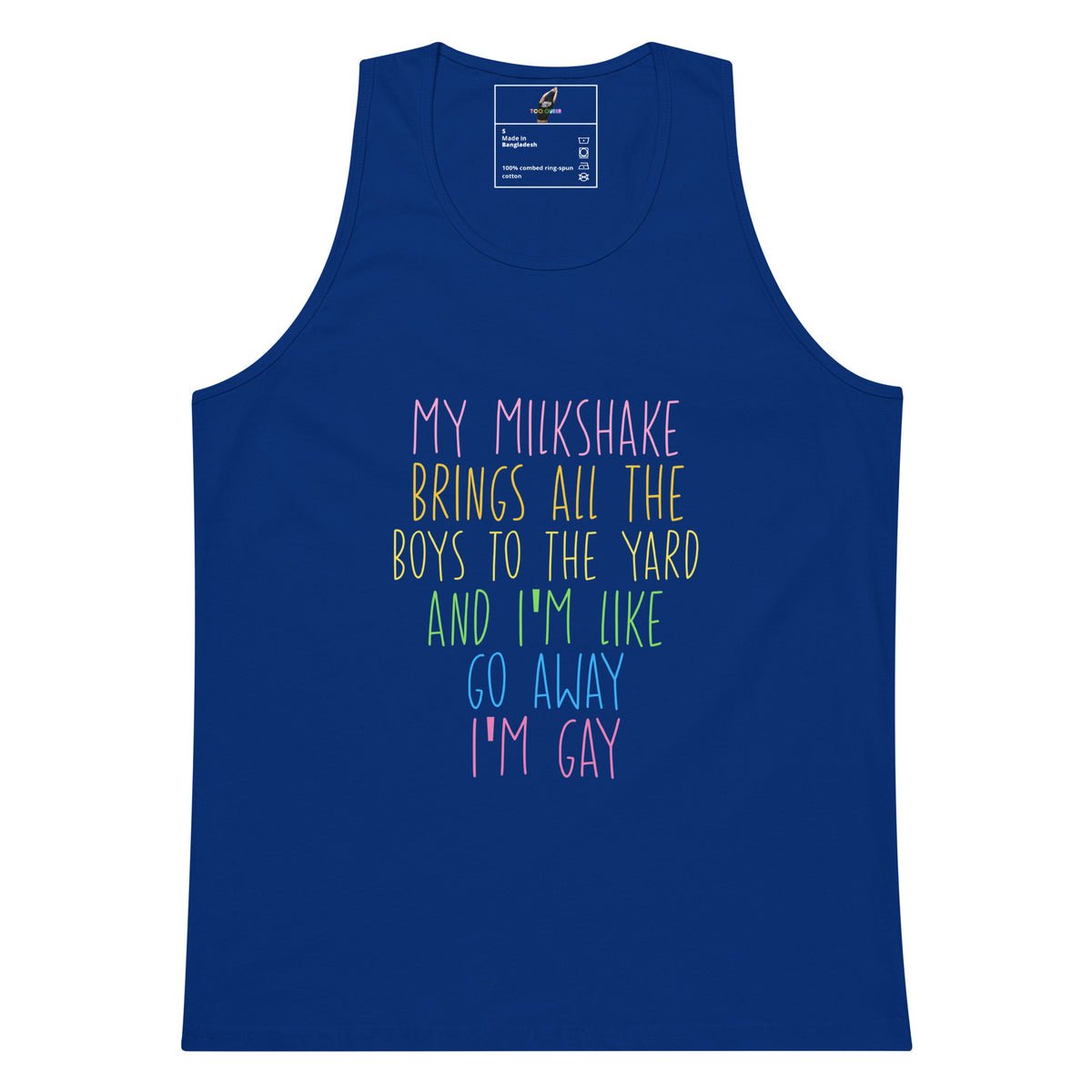 My Milkshake Brings All The Boys To My... I'm Gay Unisex Tank Top - Royal 