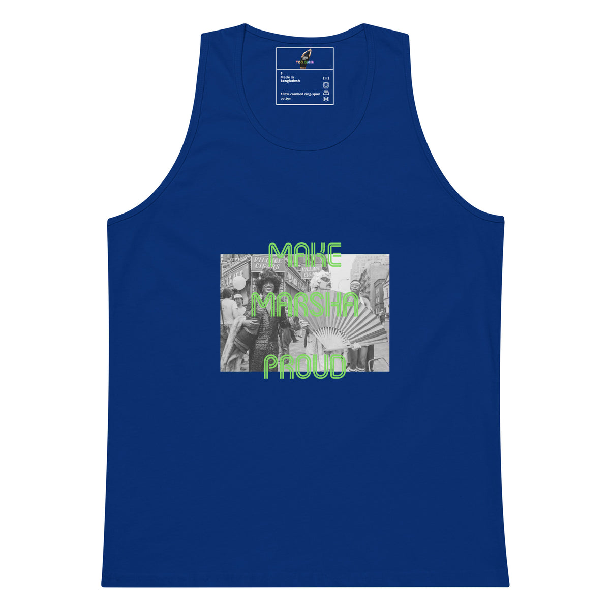 Make Marsha Proud Unisex tank top - Team Royal