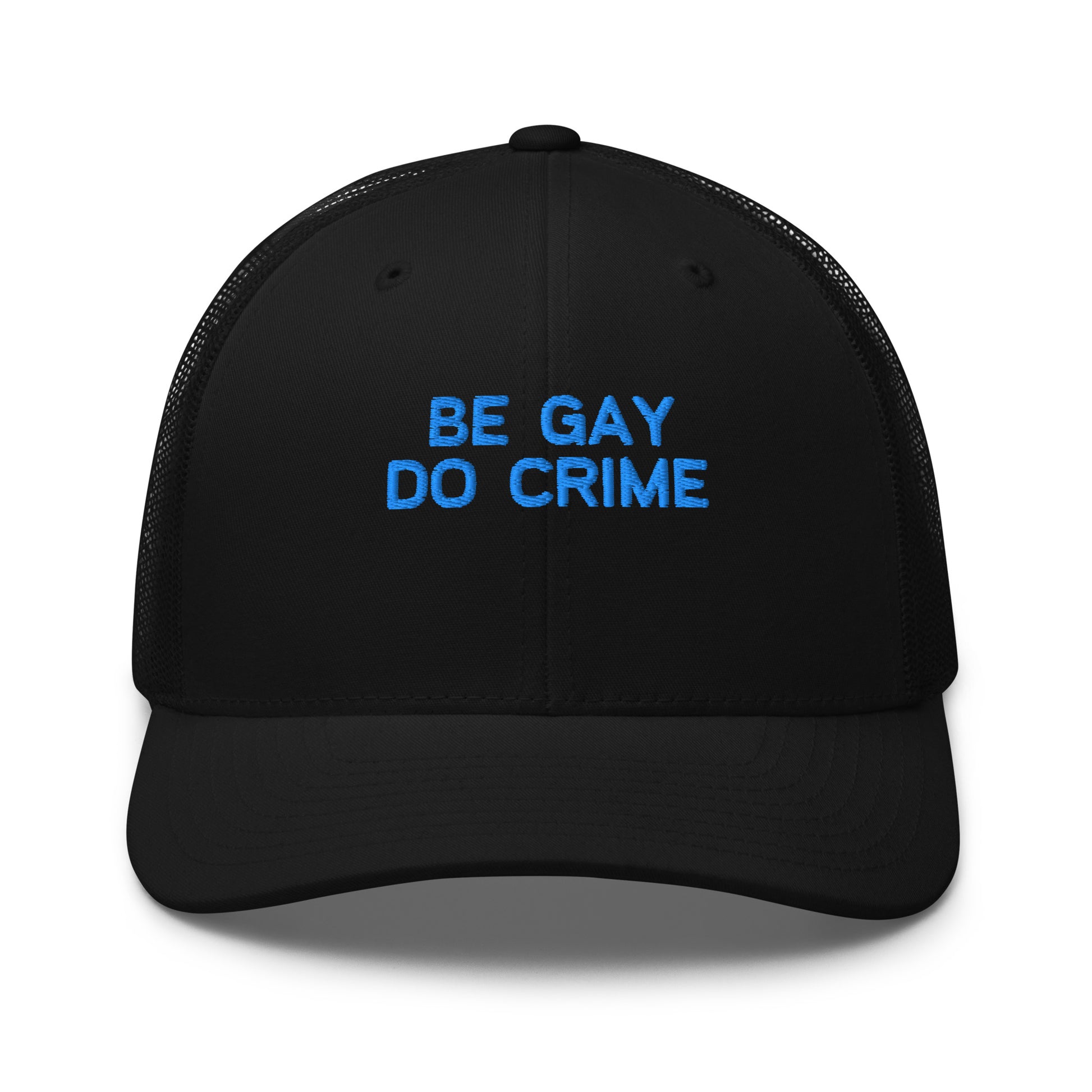 Black cap with 'LOVE, HURTS.' text in green on a white background