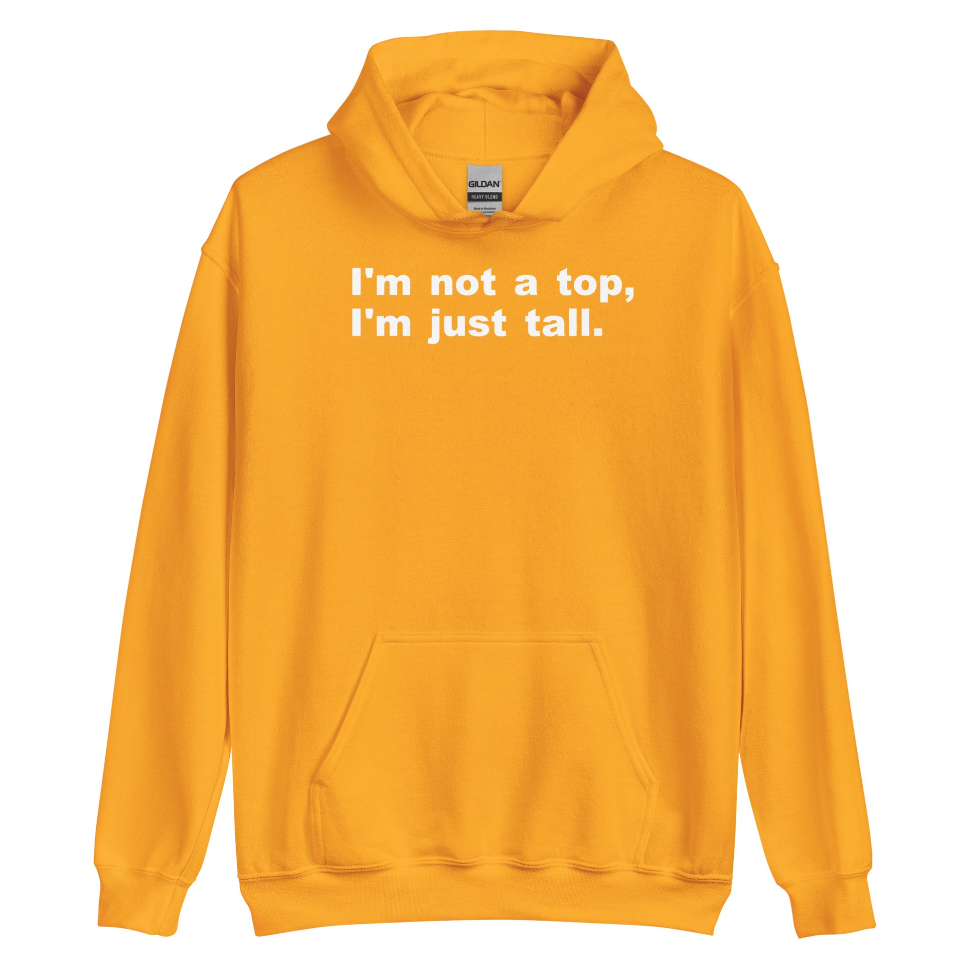 Yellow hoodie with 'LOW BATTERY HUMAN' text on a white background