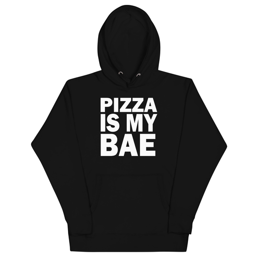 Pizza Is My Bae Hoodie - Black