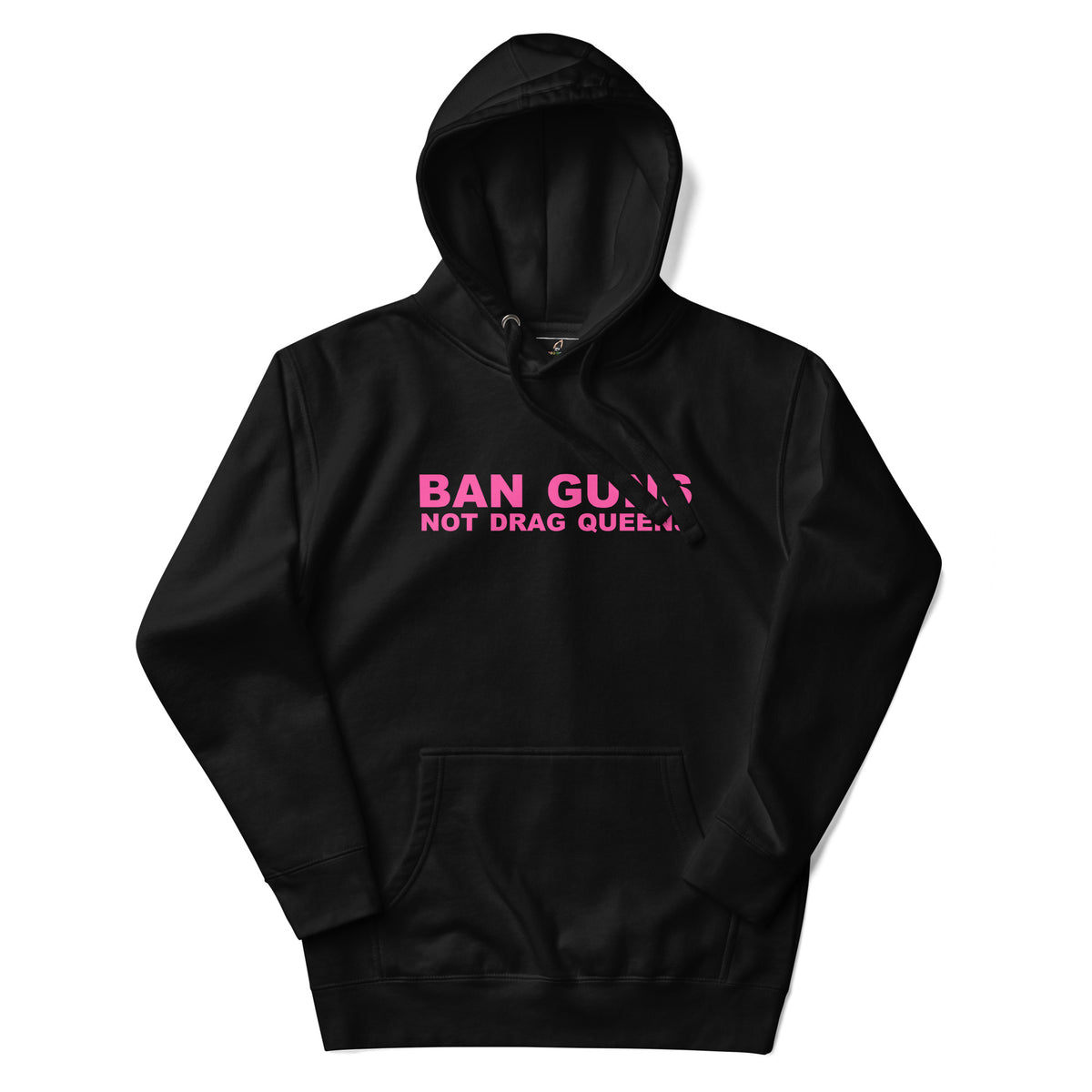 Black hoodie with 'Aurelia' text in gold on a white background