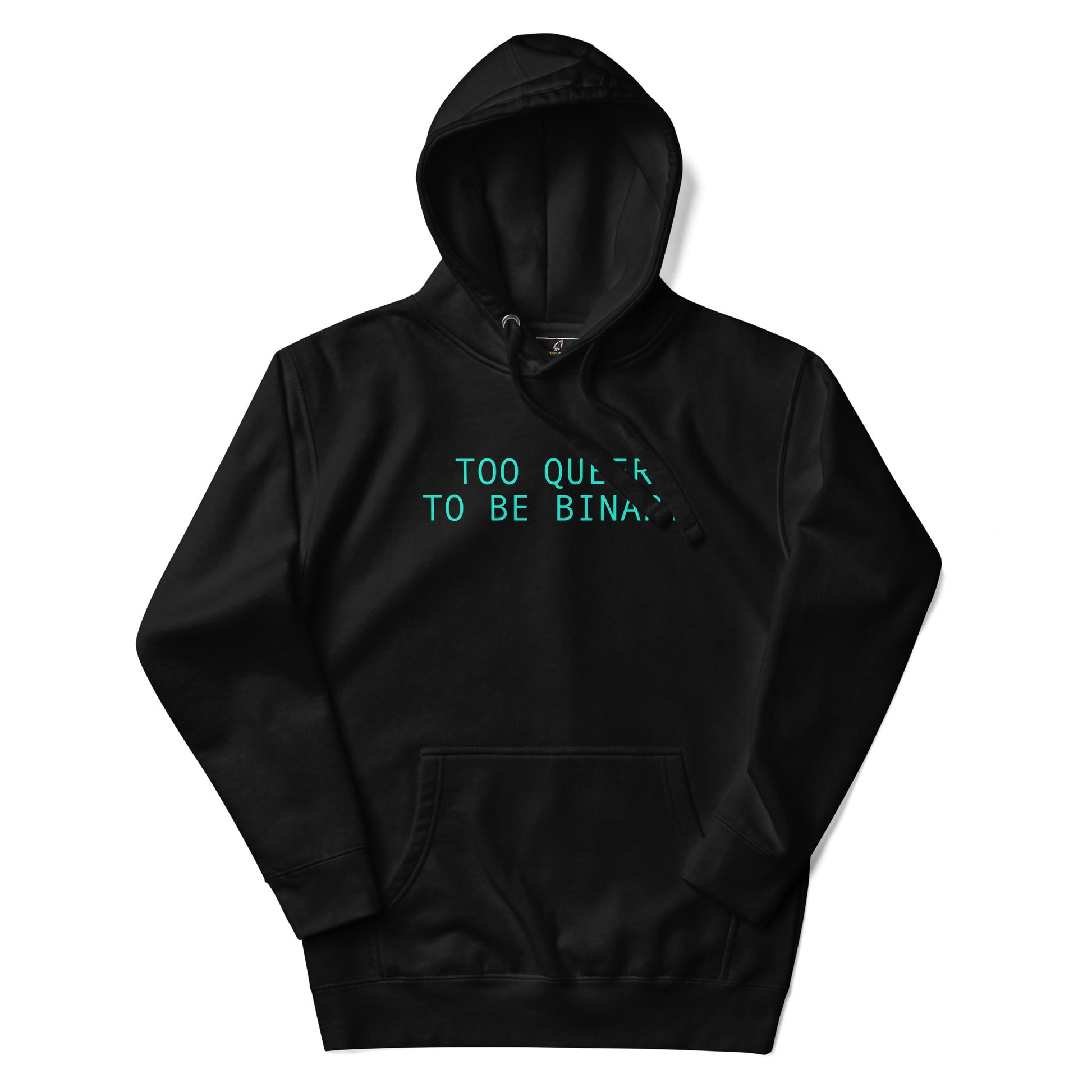 Black hoodie with 'Ice in my veins' text on a white background
