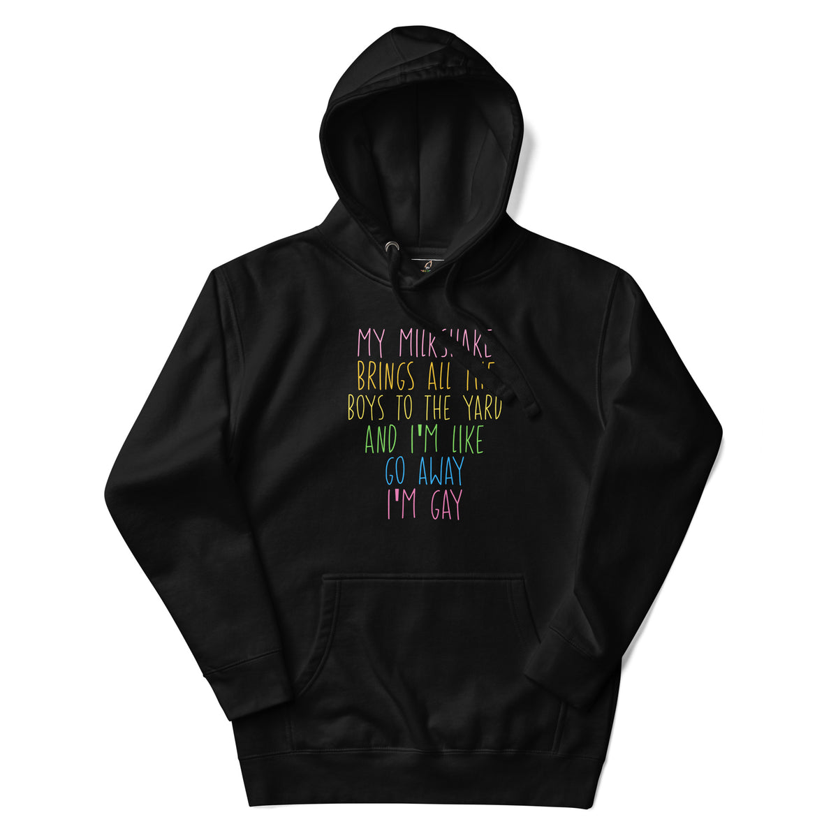 Black hoodie with 'Embrace Wizardry' text in red on a white background