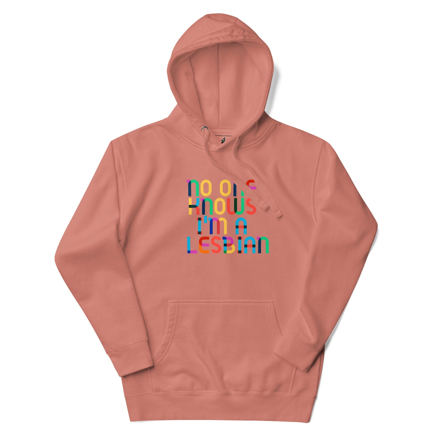 No One Knows I'm A Lesbian Rainbow Unisex Hoodie