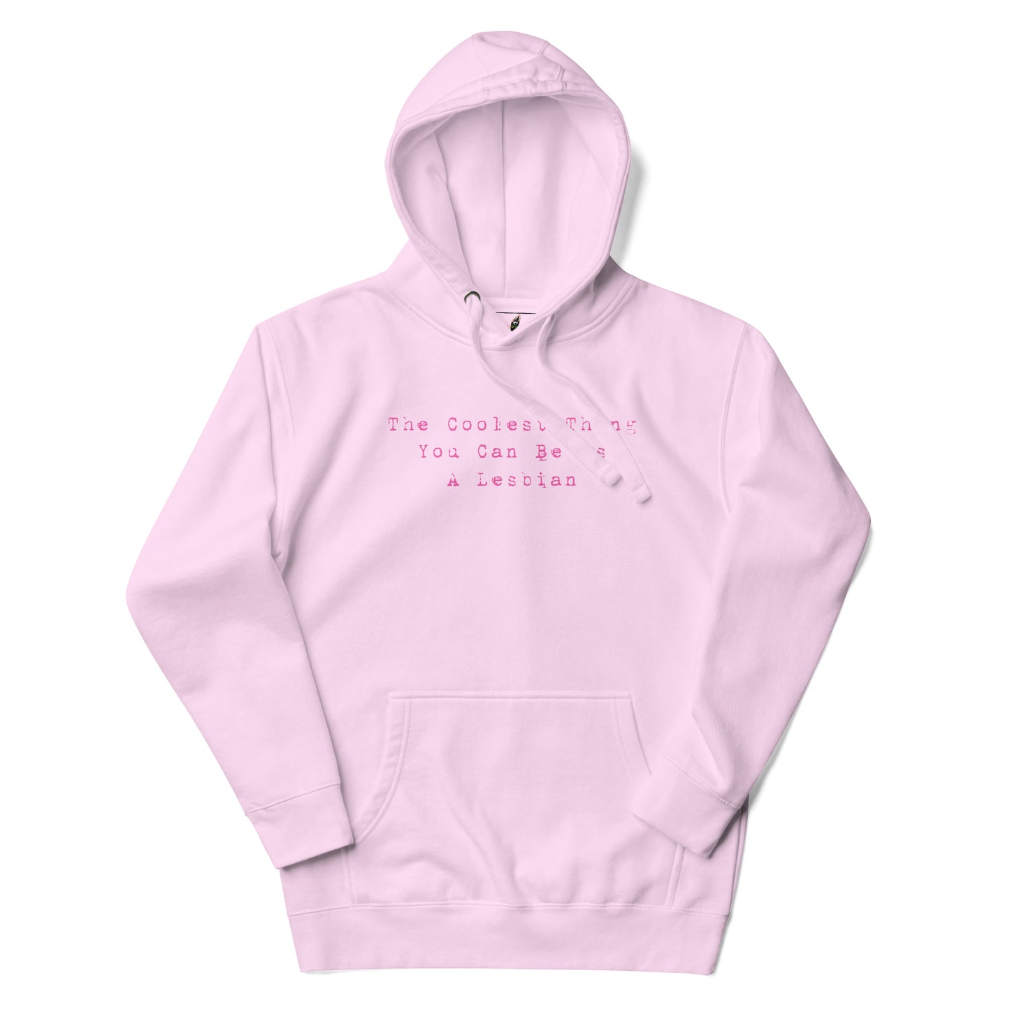 Light pink hoodie on a white background