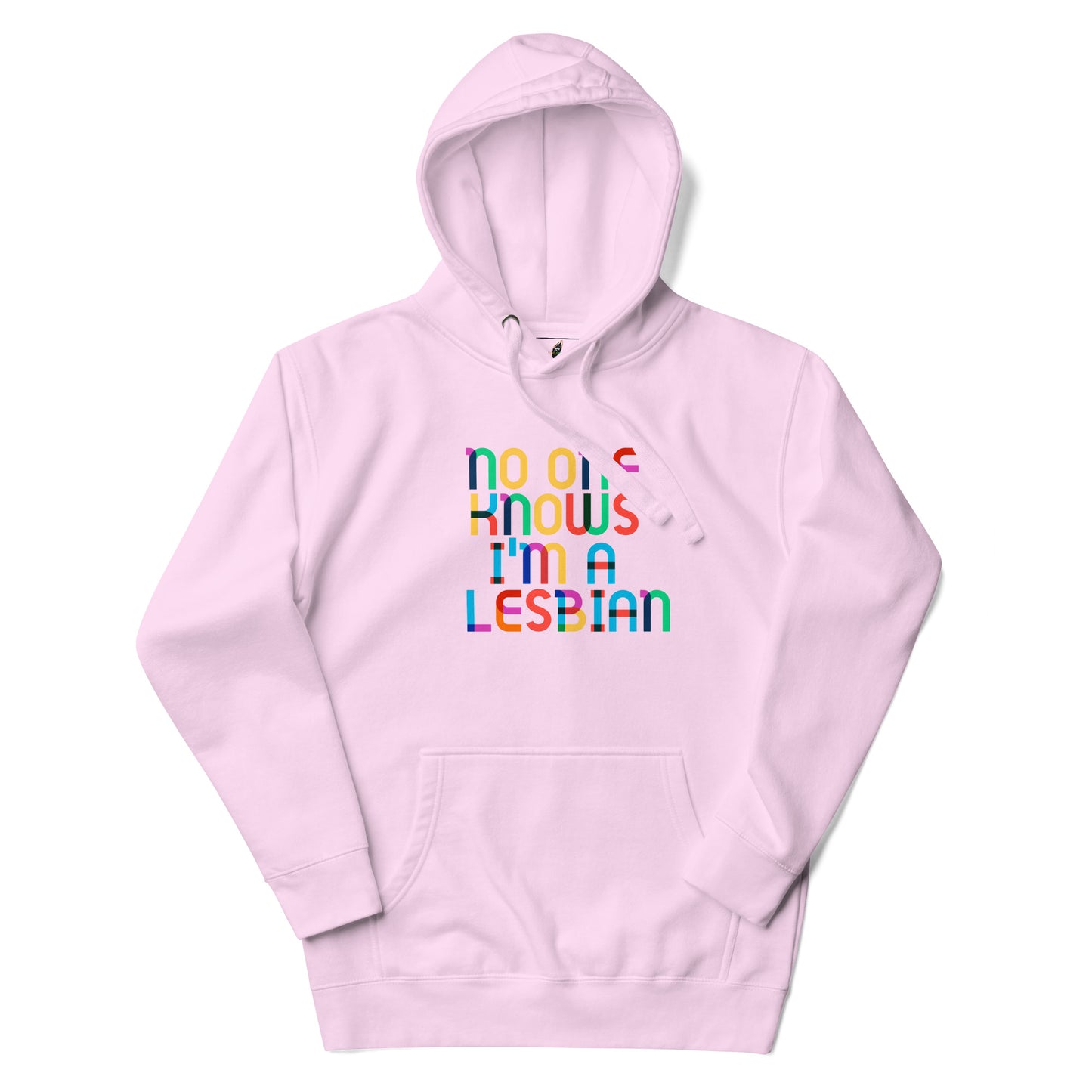 No One Knows I'm A Lesbian Rainbow Unisex Hoodie
