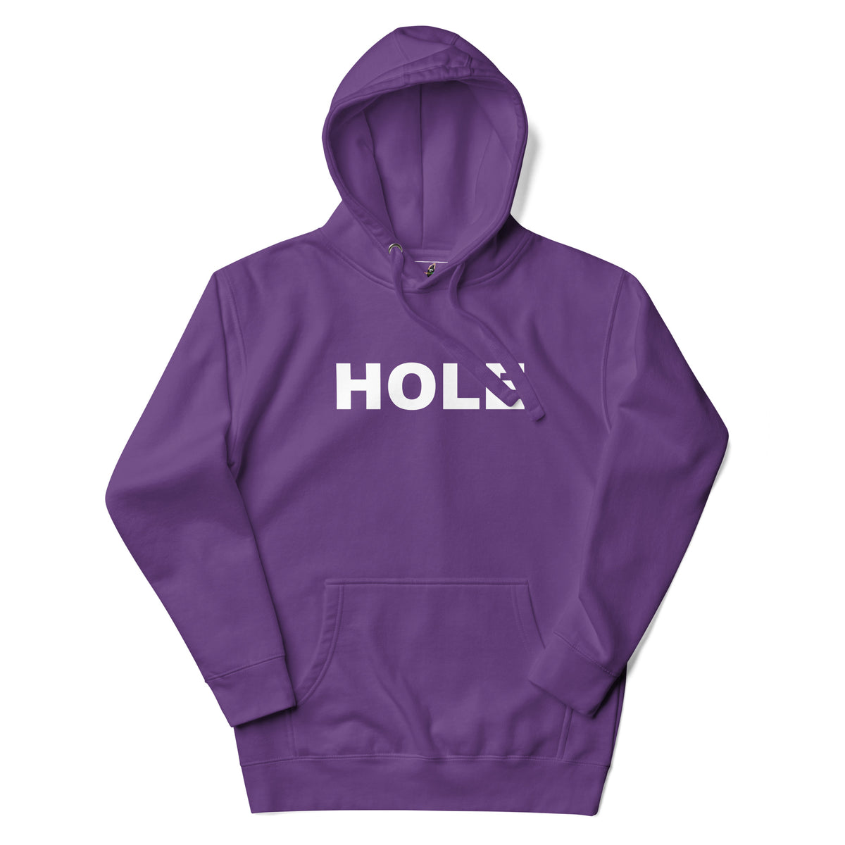 Purple hoodie with 'Alpha Male' text on a white background