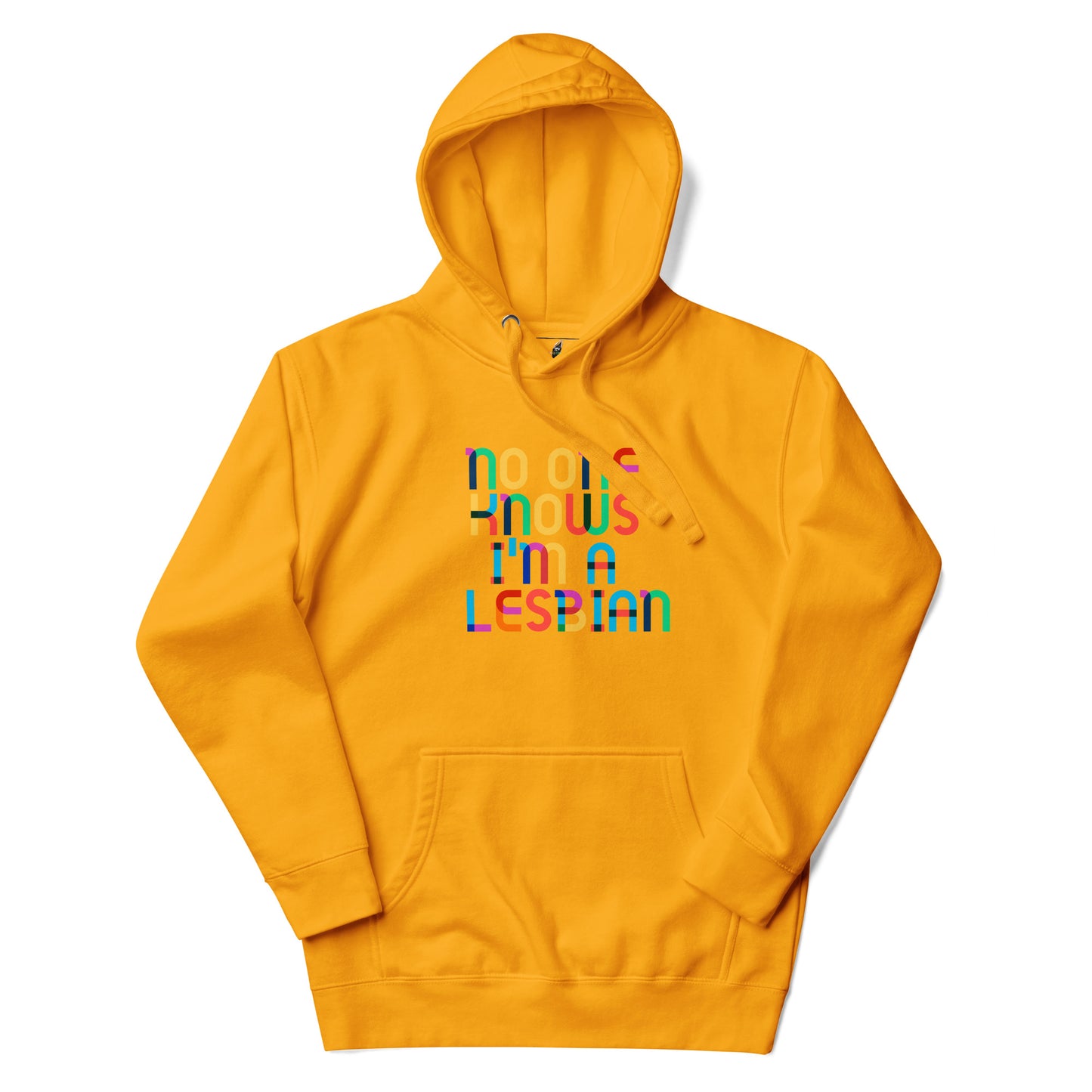 No One Knows I'm A Lesbian Rainbow Unisex Hoodie