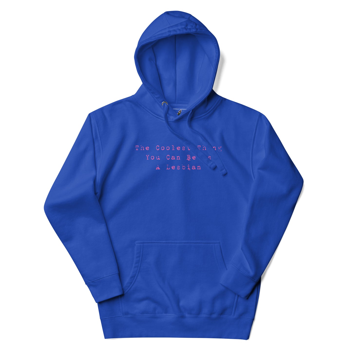 Blue hoodie with 'STRIVVE' text on a white background