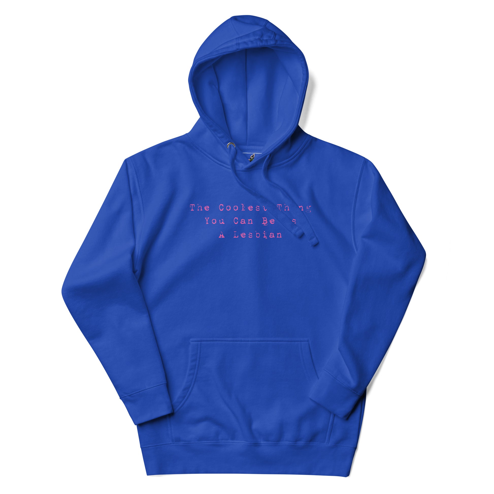 Blue hoodie with 'STRIVVE' text on a white background