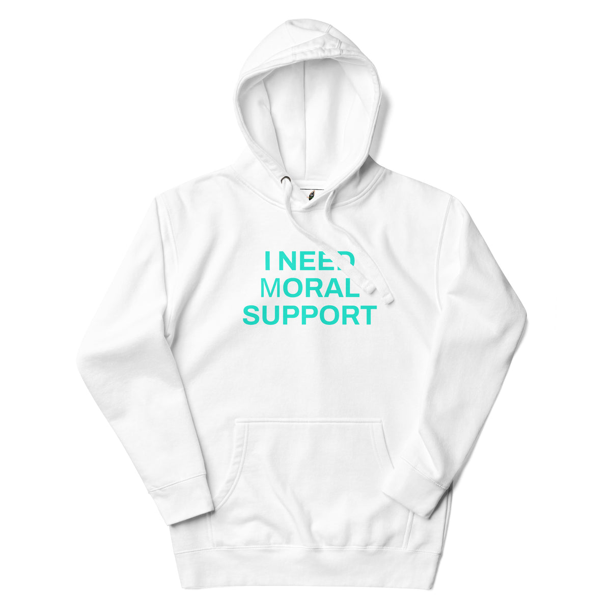 I Need mORAL Support Unisex Hoodie - White