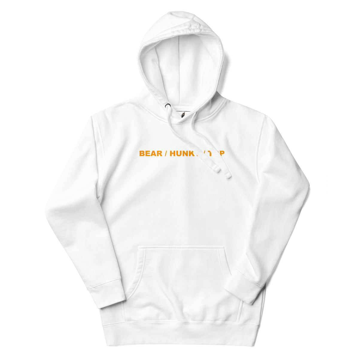 Bear / Hunky / Top Unisex Hoodie - White