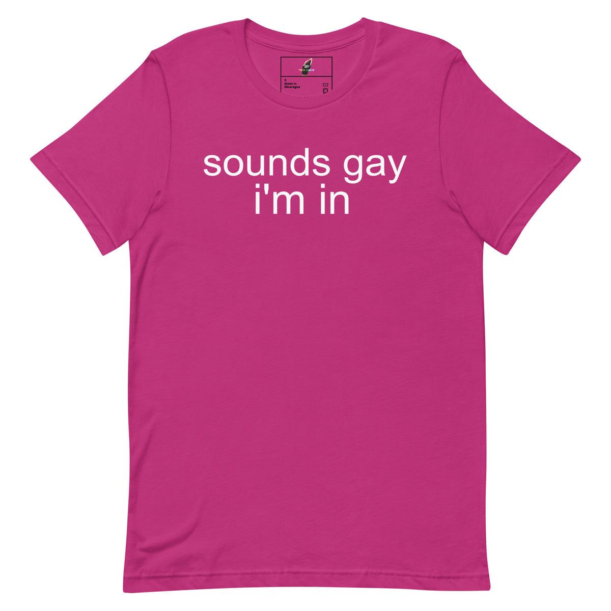 Pink t-shirt with 'Professional Late Night Thinker' text on a white background