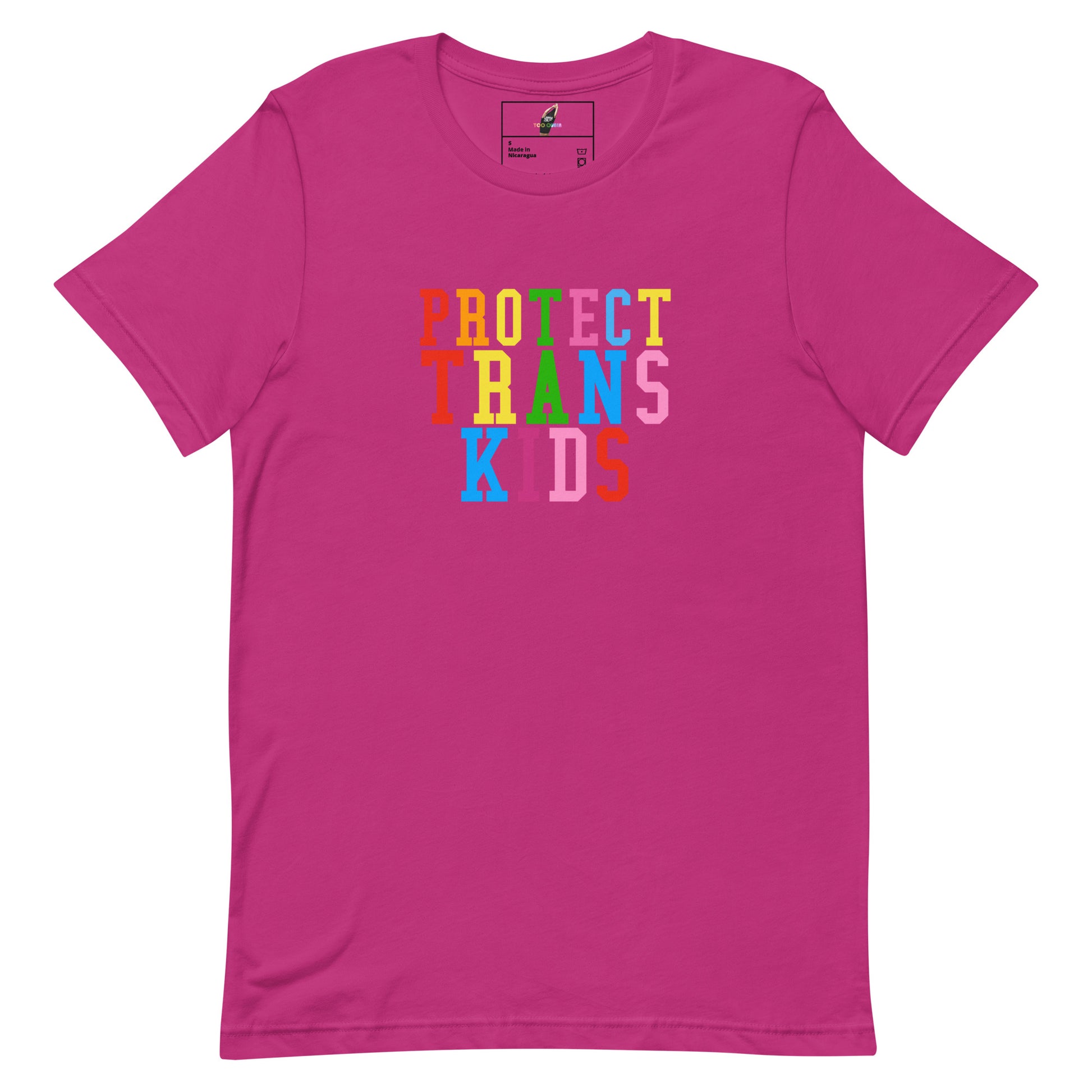 Protect Trans Kids T-Shirt - Berry