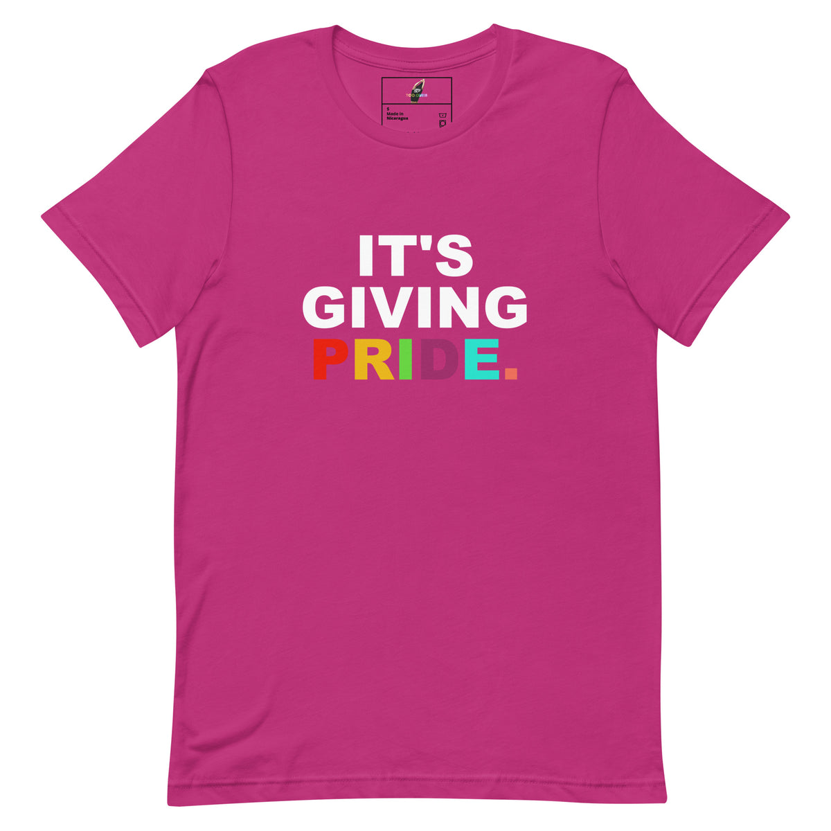 It's Giving Pride. Unisex t-shirt - Berry