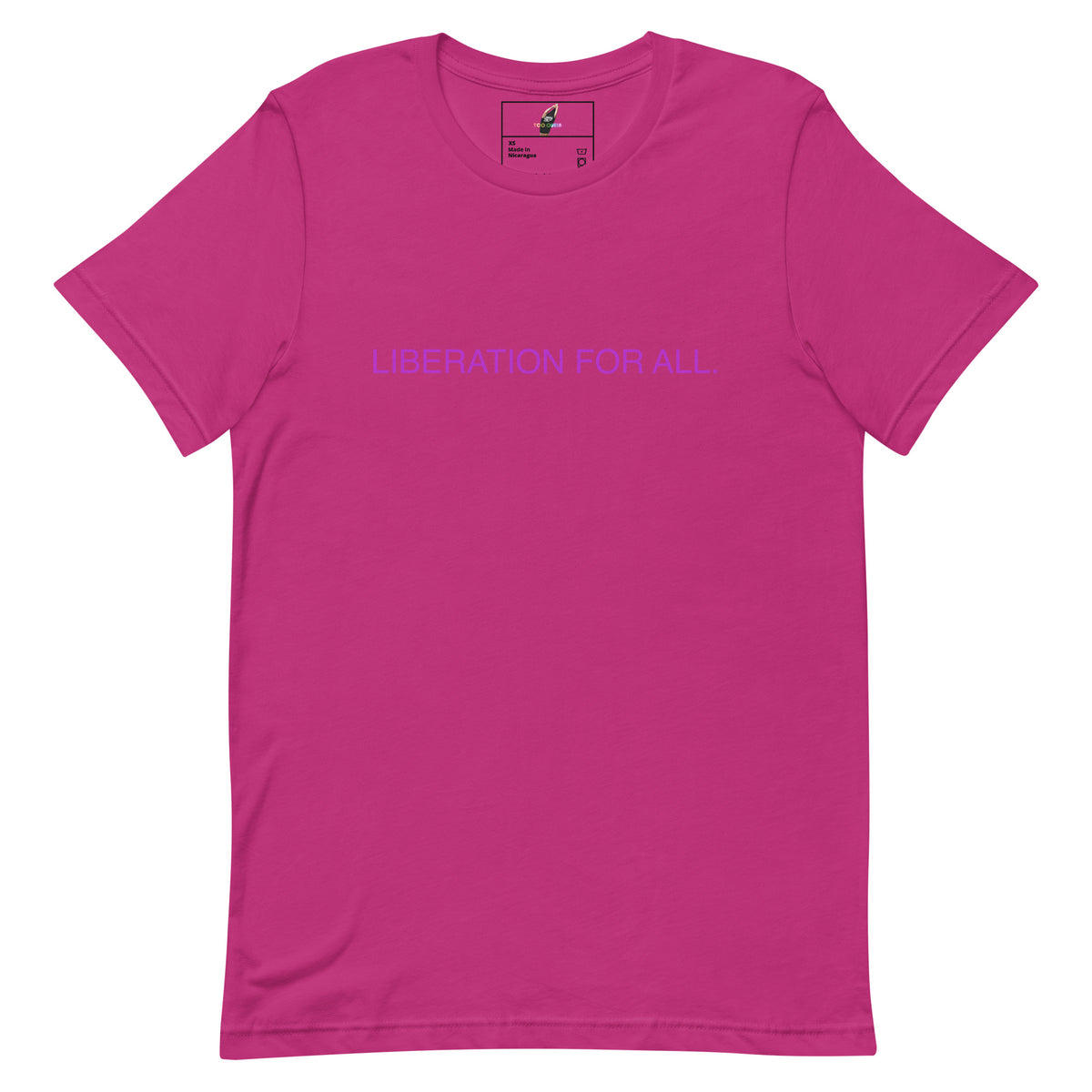 Liberation For All Unisex t-shirt - Berry