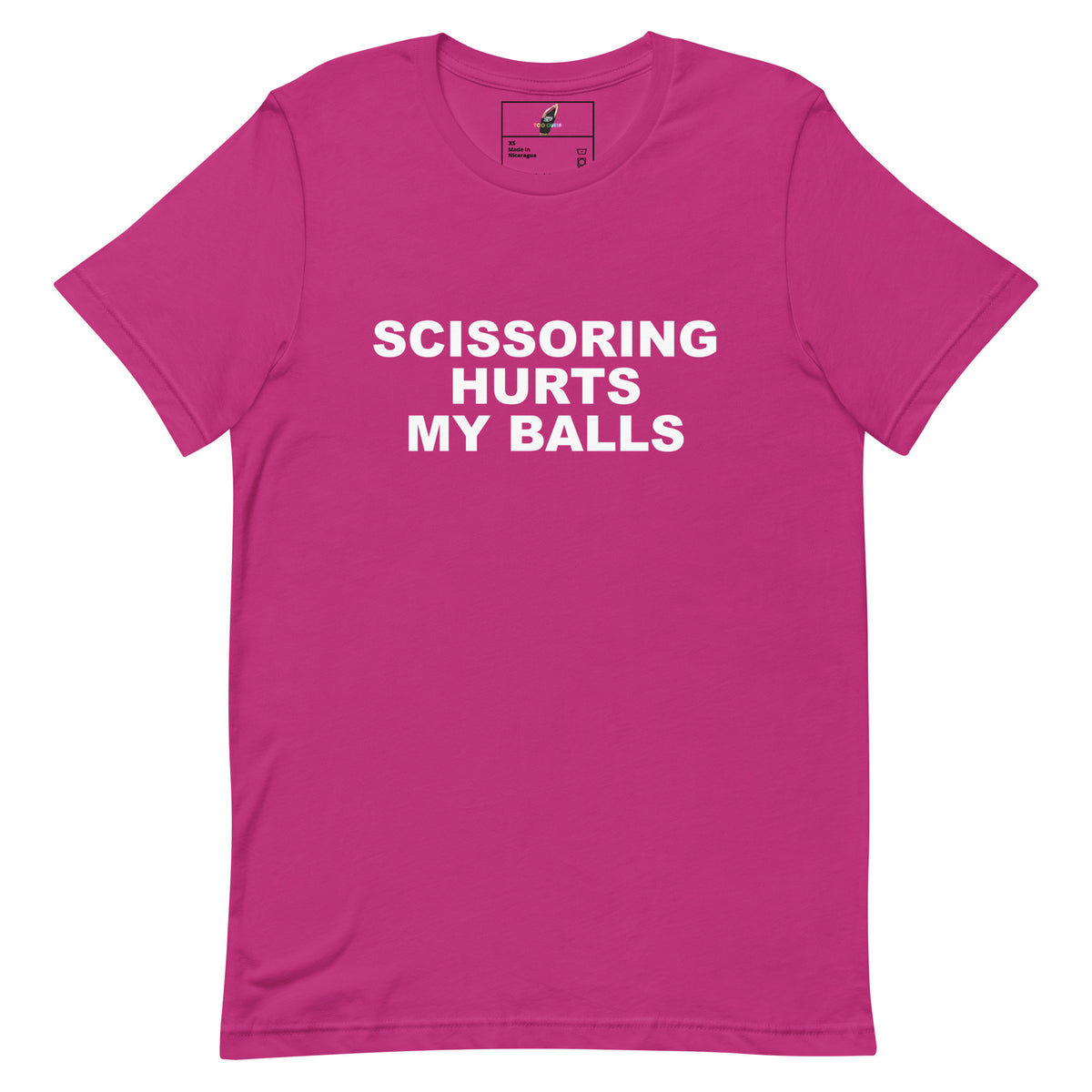 Scissoring Hurts My Balls Unisex t-shirt - Berry