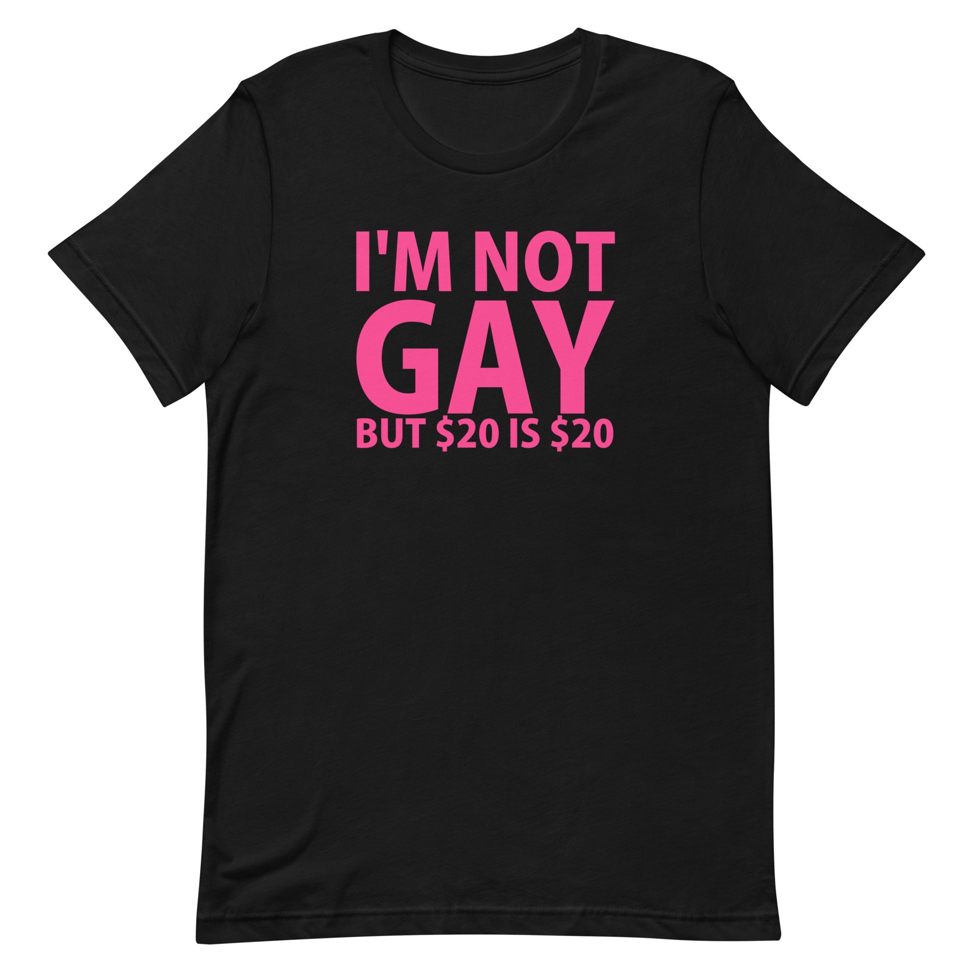 I'm Not Gay But $20 is $20 T-Shirt - Black