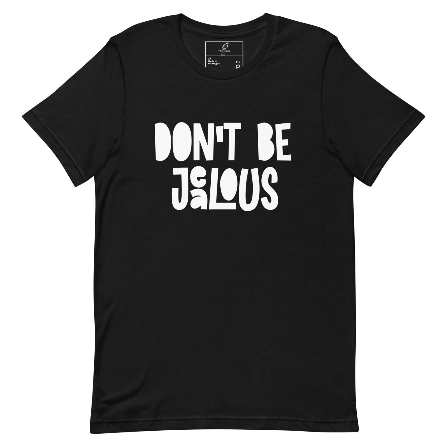 Black t-shirt with 'Digital Nomad' graphic and 'Geek Tropical' branding on a white background
