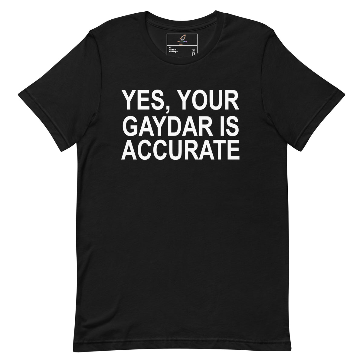 Yes, Your GAYDAR Is Accurate T Shirt -Black