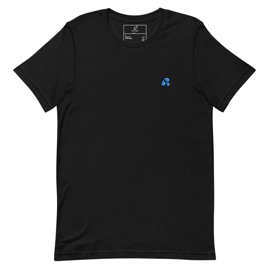 Sweat Droplets Emoji Embroidered T-Shirts