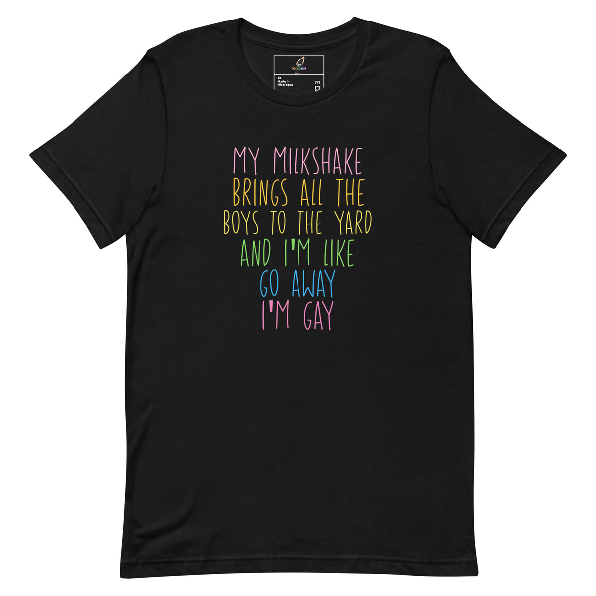Purple t-shirt with 'I Came to Flirt.' text on a white background