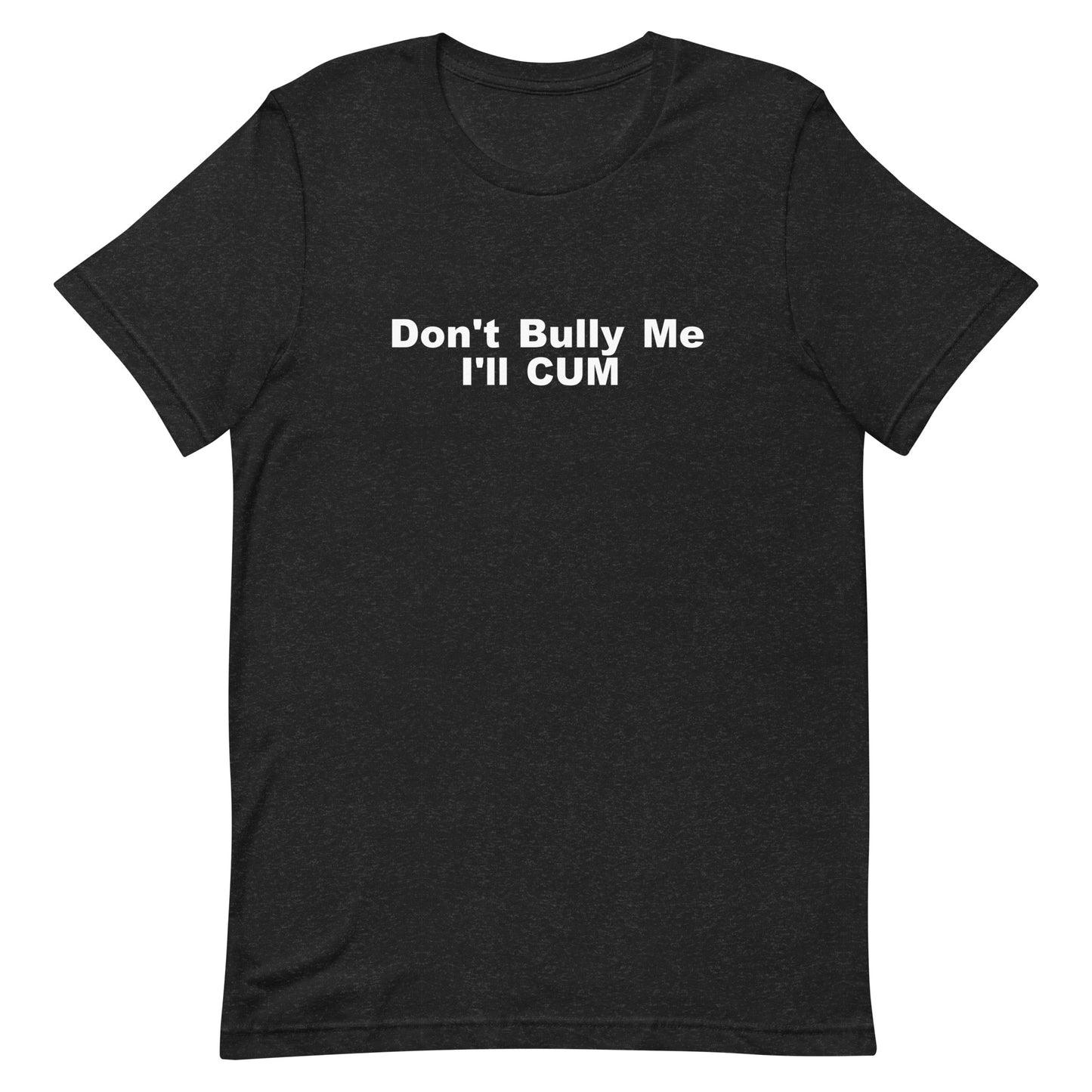 Don't Bully Me I'll Cum T Shirt - Black Heather