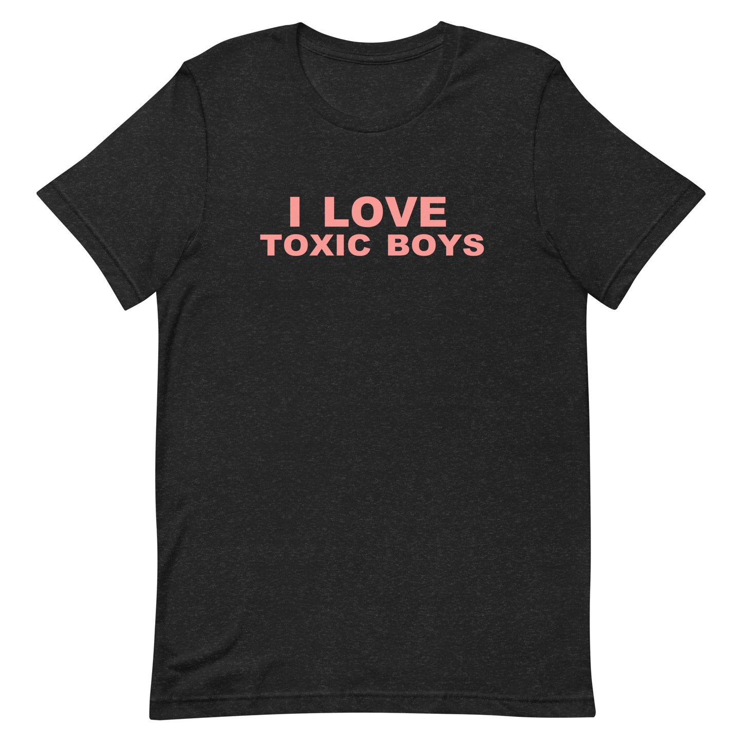 I Love Toxic Boys T Shirt - Black Heather