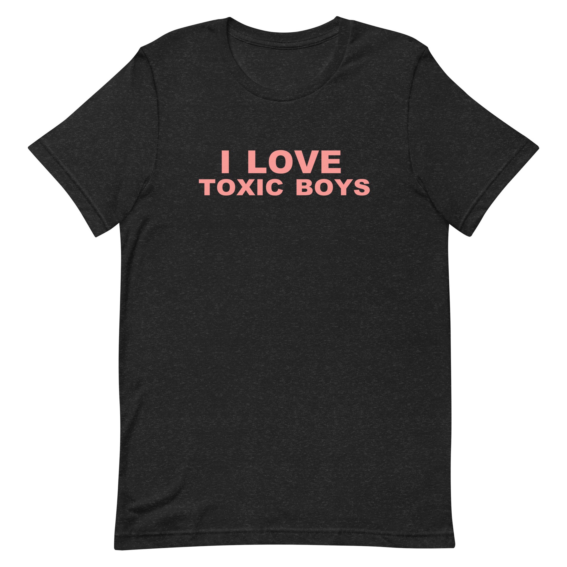 I Love Toxic Boys T Shirt - Black Heather