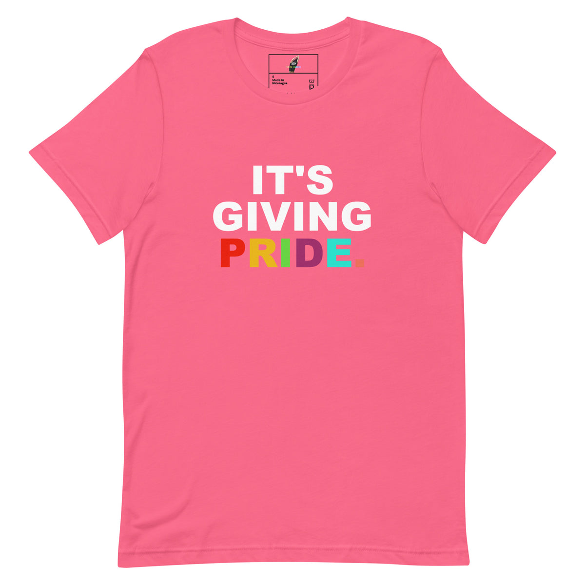 It's Giving Pride. Unisex t-shirt - Charity Pink