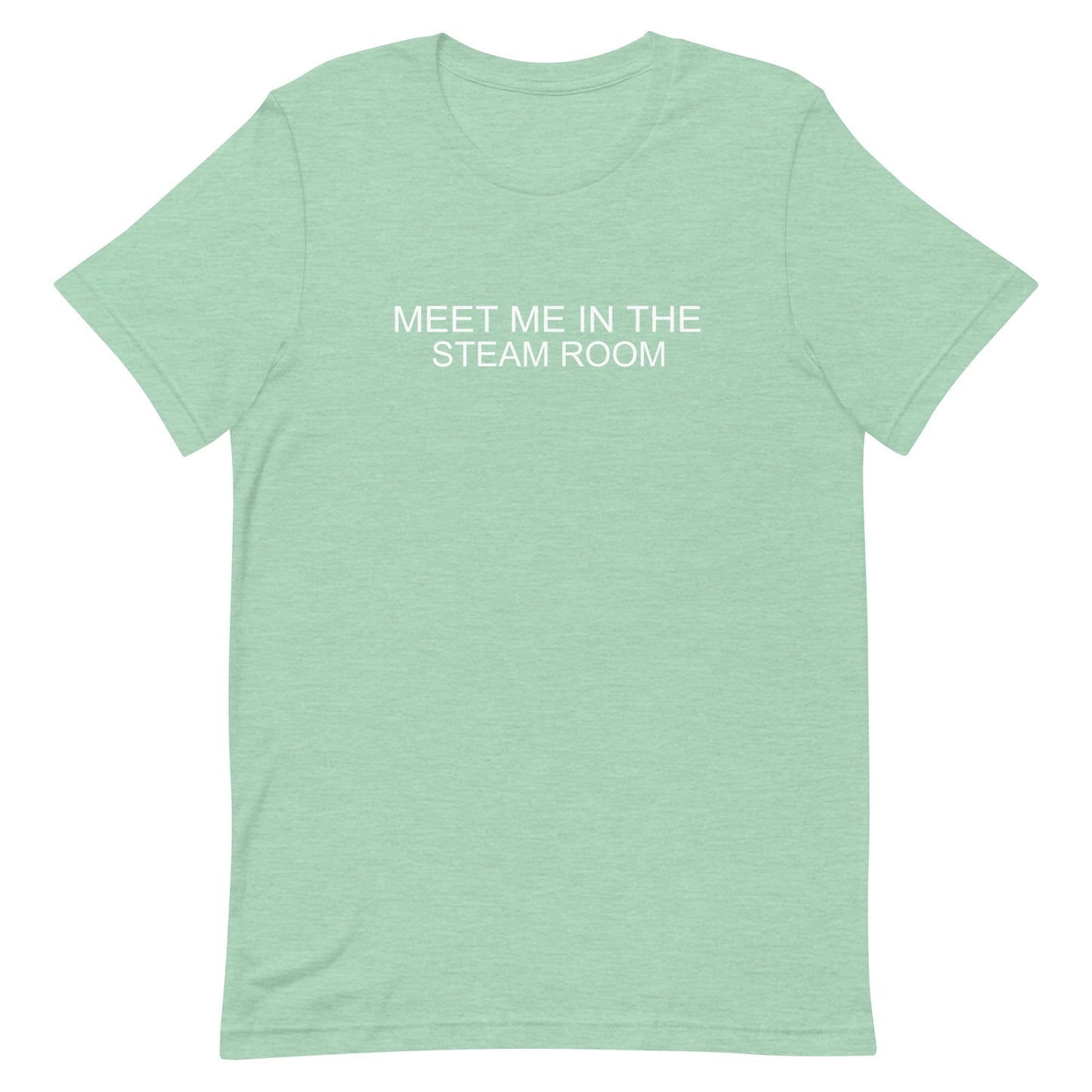 Meet Me In The Steam Room T Shirt - Heather Prism Mint