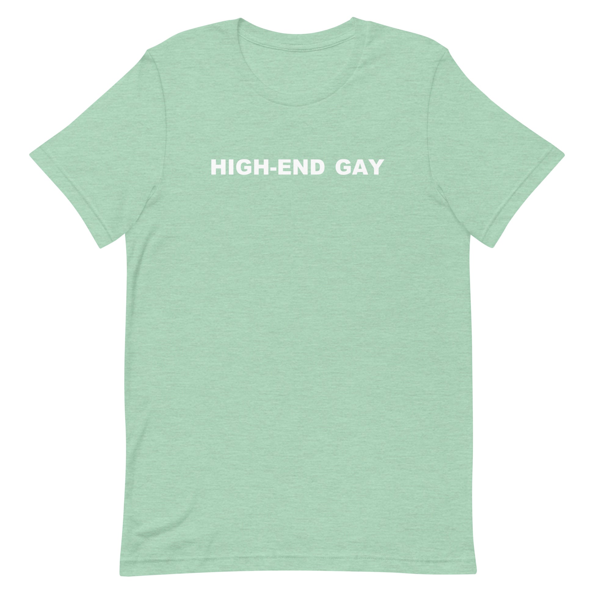 High-End Gay T Shirt - Heather Prism Mint