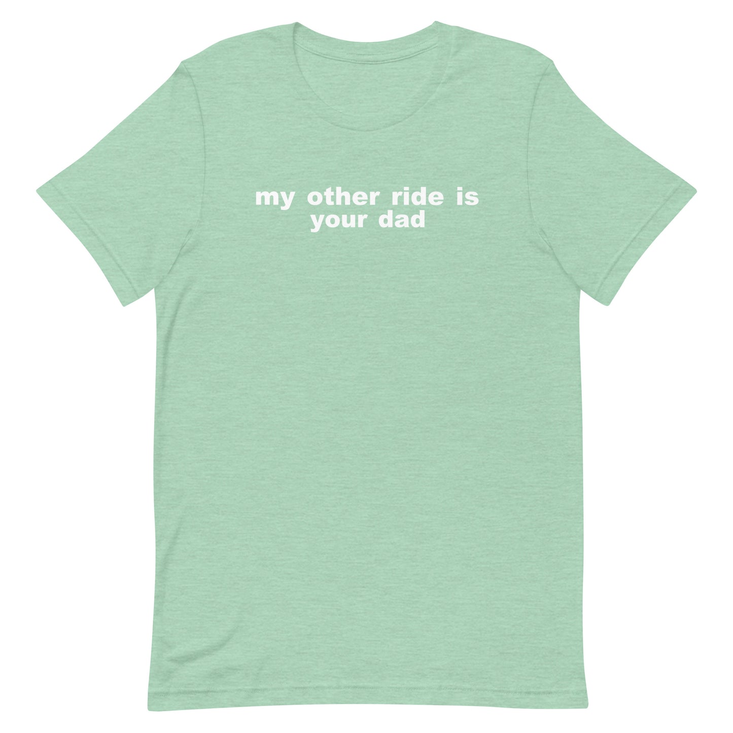 My Other Ride Is Your Dad T Shirt - Heather Prism Mint
