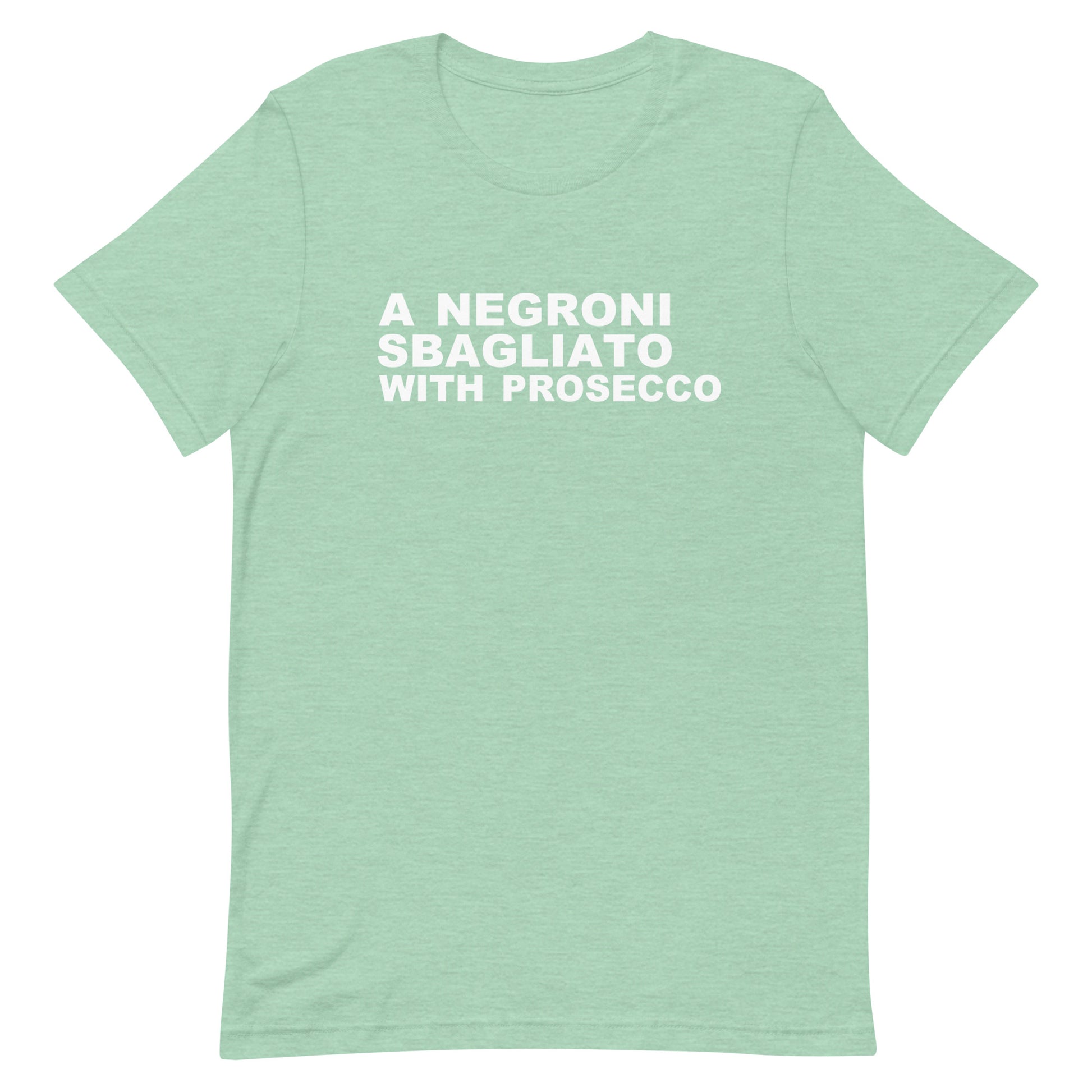 A Negroni Sbagliato With Prosecco T Shirt - Heather Prism Mint