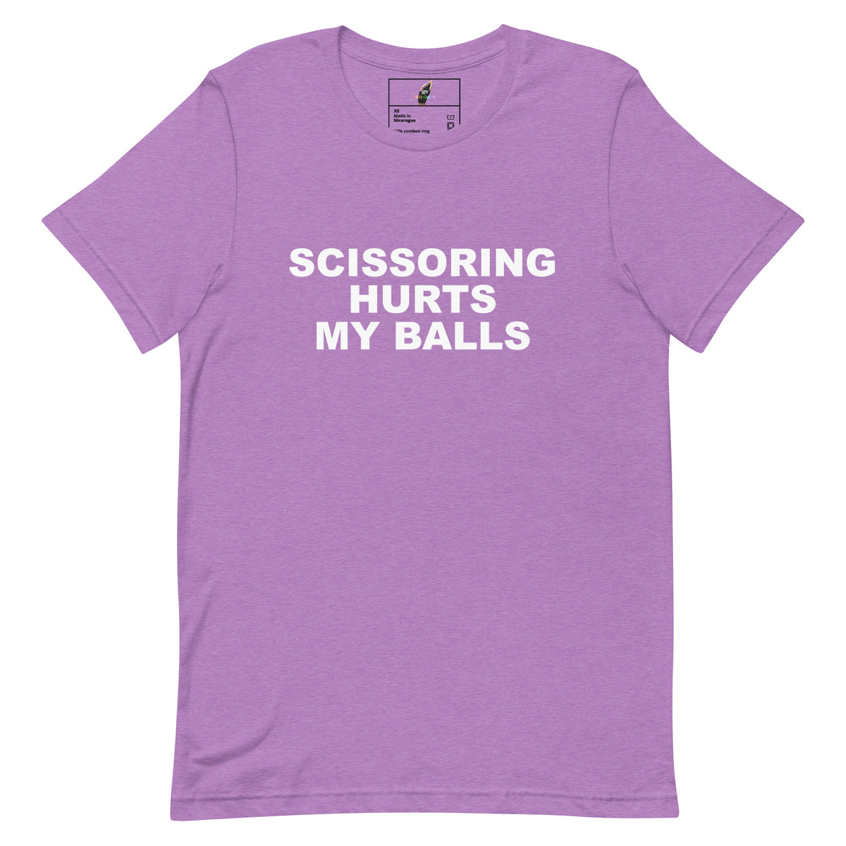 Scissoring Hurts My Balls Unisex t-shirt - Heather Team Purple