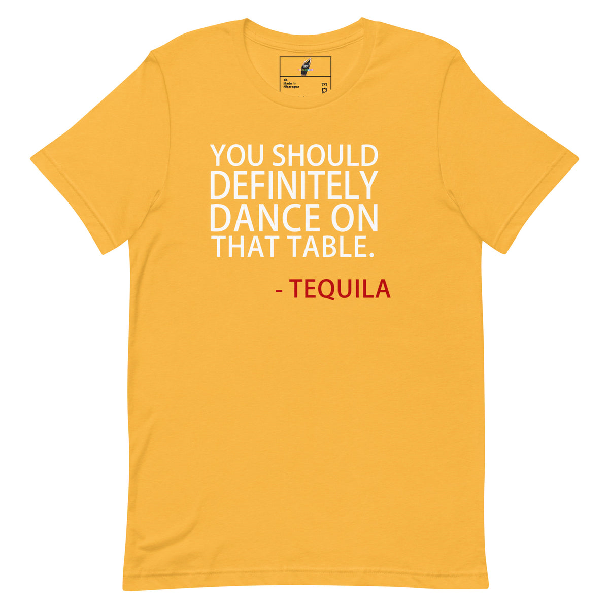 You Should Definitely Dance On That Table T Shirt - Heather Yellow Gold