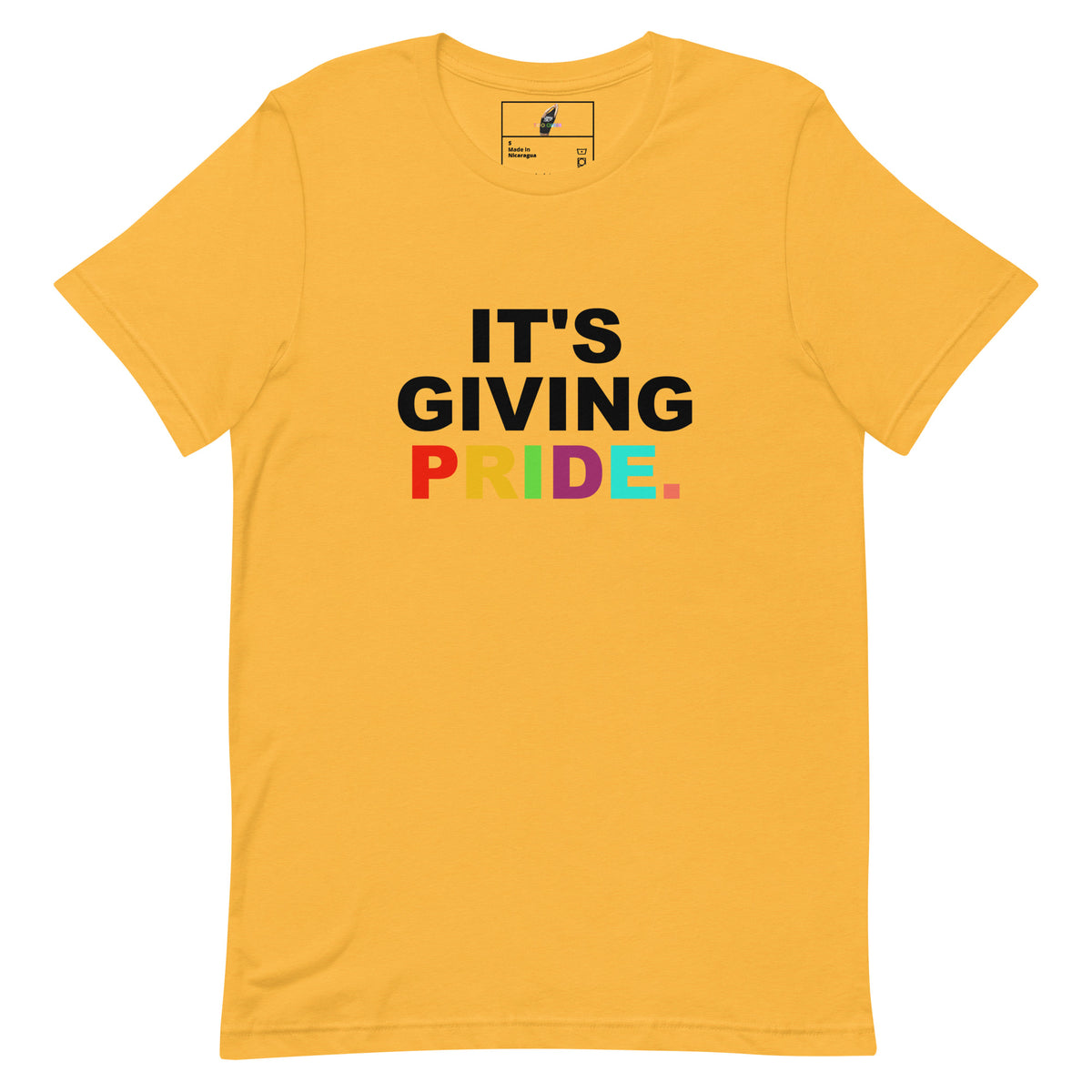 It's Giving Pride. Unisex t-shirt - Yellow Gold
