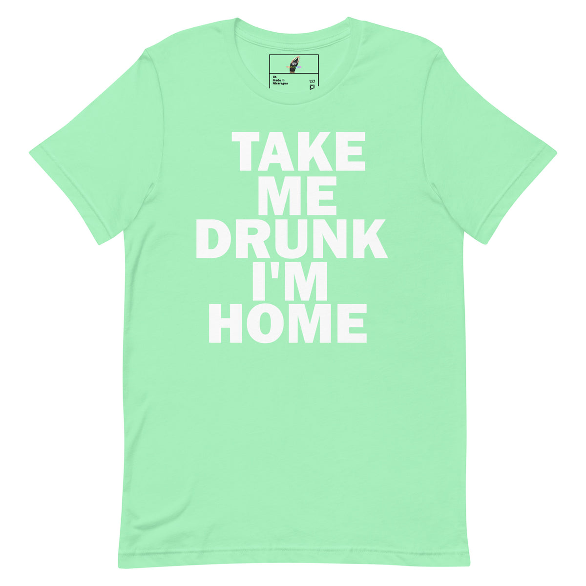 Take Me Drunk I'm Home T Shirt - Mint