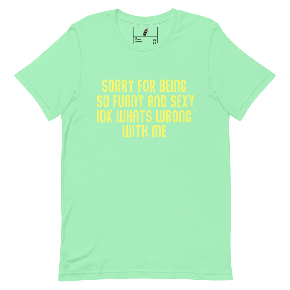 Sorry For Being So Funny And Sexy IDK Whats Wrong With Me Unisex t-shirt - Mint