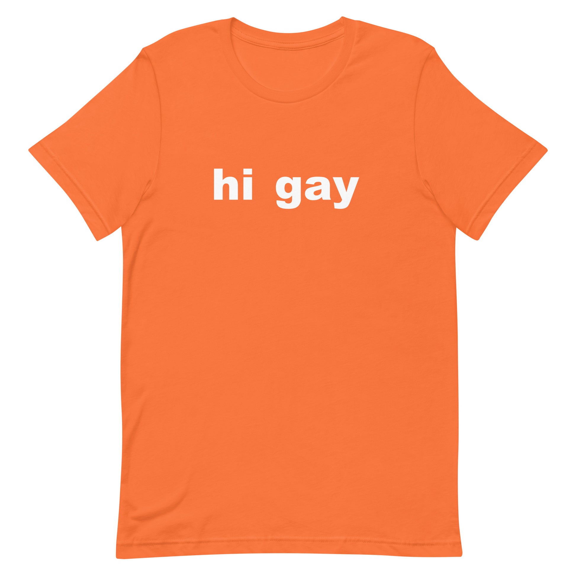 Hi Gay T Shirt - Orange