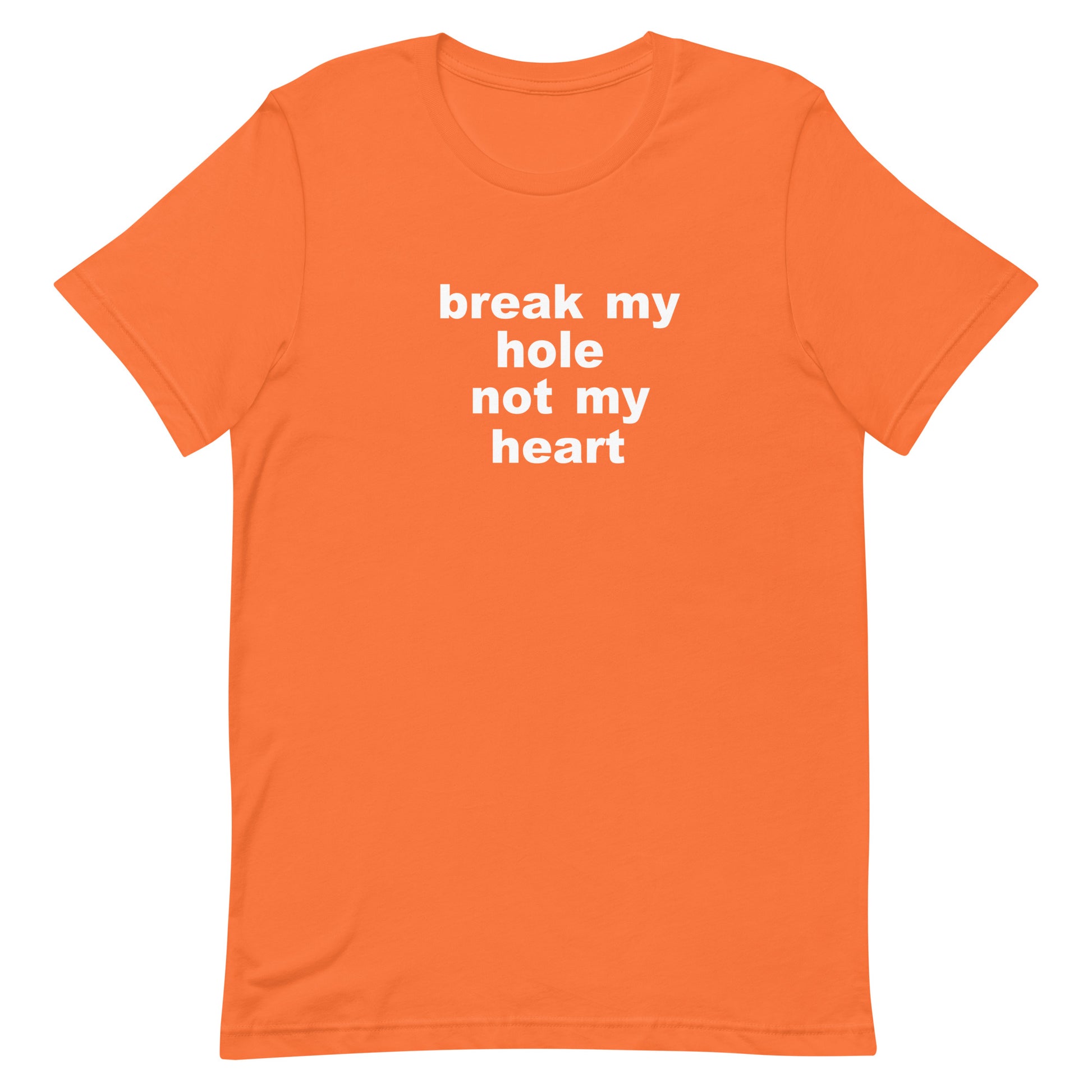 Break My Hole T Shirt - Orange