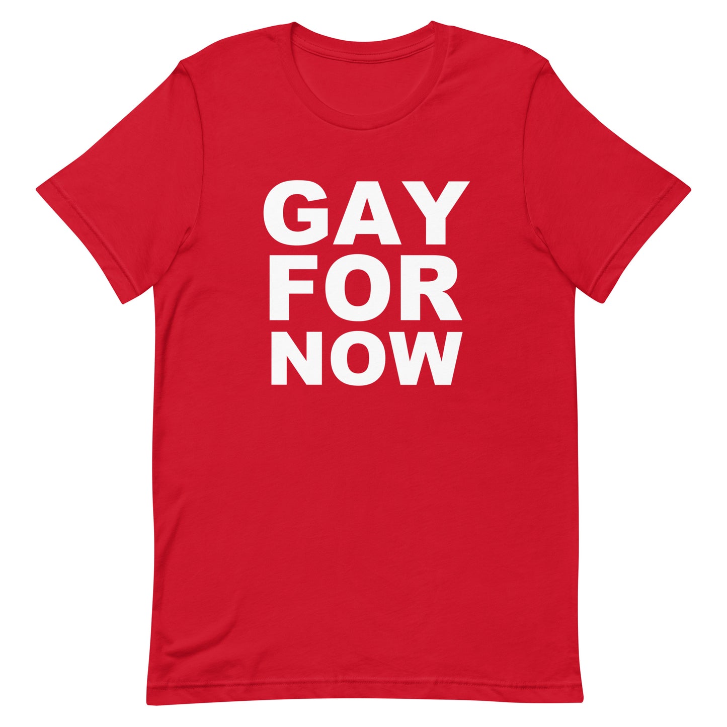 Gay For Now T Shirt - Red