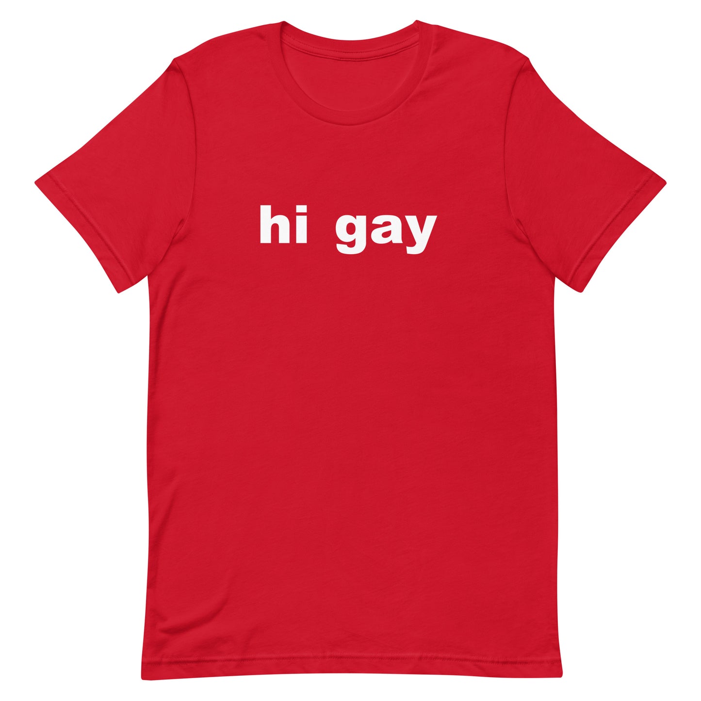 Hi Gay T Shirt - Red