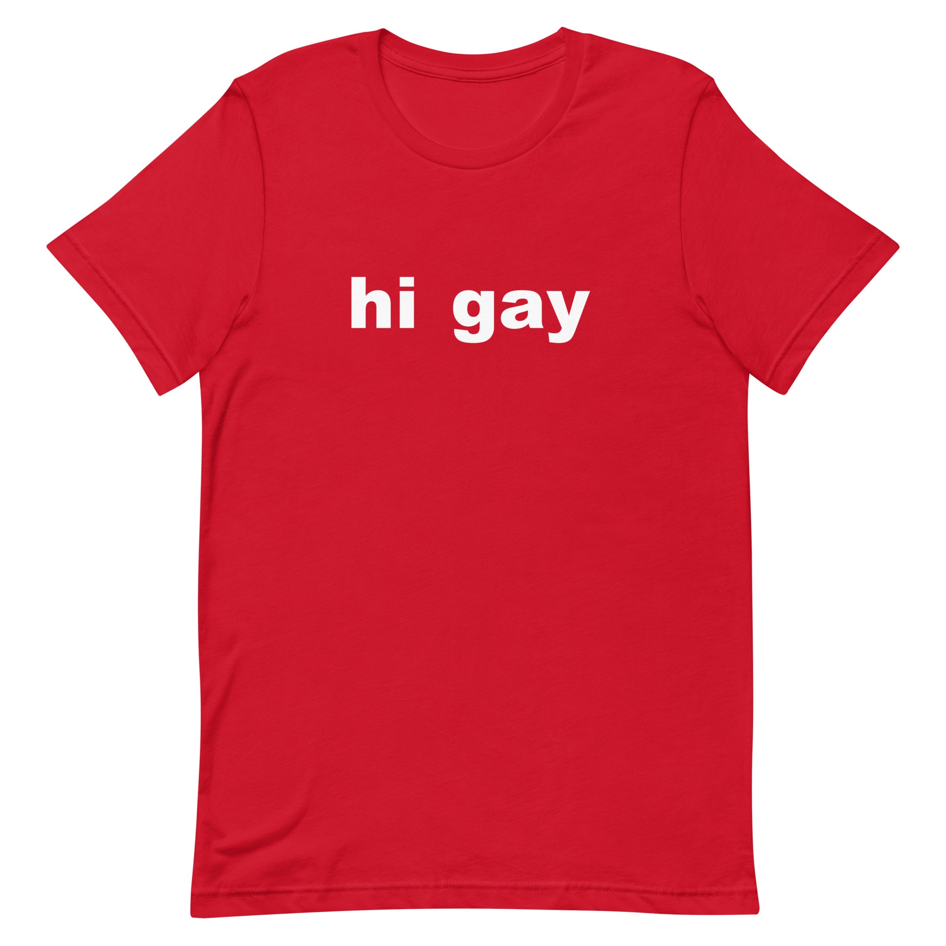 Hi Gay T Shirt - Red