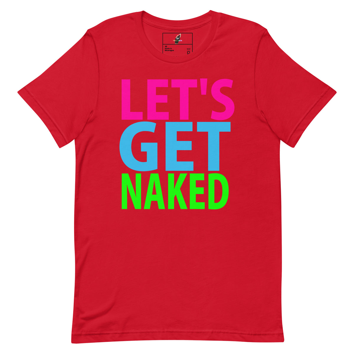 Let't Get Naked T Shirt - Red